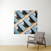 Abstract geometrisch gebouw wandkleed (In situ)