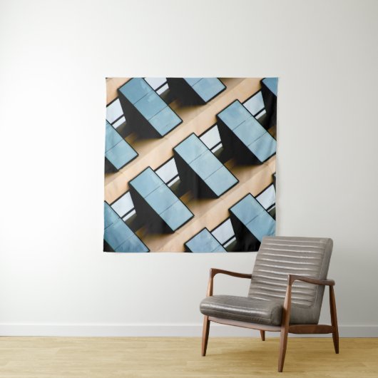 Abstract geometrisch gebouw wandkleed (In situ)