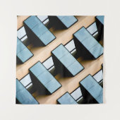 Abstract geometrisch gebouw wandkleed (Voorkant)