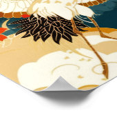 Abstract geometrisch geel achtergrond Poster (Hoek)