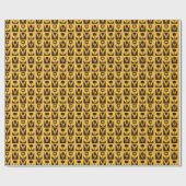 Abstract Geometrisch Geel Bloemmotief Cadeaupapier (Vlak)