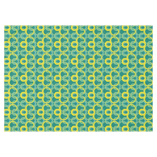 Abstract geometrisch geel groen patroon tafelkleed (Voorkant (Horizontaal))