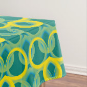 Abstract geometrisch geel groen patroon tafelkleed (Voorbeeld)