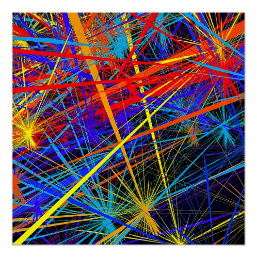 Abstract geometrisch glanzend Poster (Voorkant)