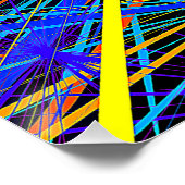 Abstract geometrisch glanzend Poster (Hoek)