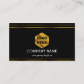 Abstract Geometrisch goud en zwart Visitekaartje (Voorkant)