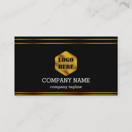 Abstract Geometrisch goud en zwart Visitekaartje (Voorkant)