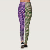 Abstract Geometrisch Gradiënt Schachbrett Patroon Leggings (Achterkant)