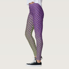 Abstract Geometrisch Gradiënt Schachbrett Patroon Leggings