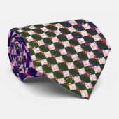 Abstract Geometrisch Gradiënt Schachbrett Patroon Stropdas (Opgerold)