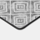 Abstract geometrisch grijs patroon en monogram bureaumat (Hoek)