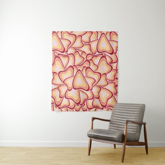 Abstract geometrisch hartpatroon wandkleed (In situ)