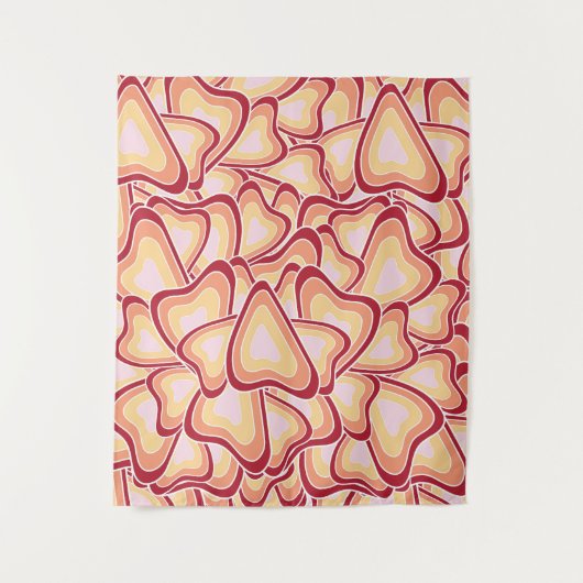 Abstract geometrisch hartpatroon wandkleed (Voorkant)