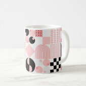 Abstract geometrisch: heldere vormen koffiemok (Voorkant rechts)