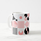 Abstract geometrisch: heldere vormen koffiemok (Voorkant links)