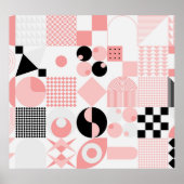 Abstract geometrisch: heldere  vormen poster (Voorkant)