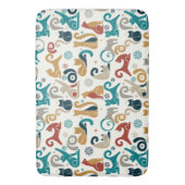 Abstract geometrisch kattenpatroon badmat (Voorkant Verticaal)