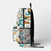 Abstract geometrisch kattenpatroon bedrukte rugzak (Rechts)