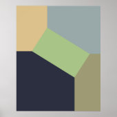 Abstract geometrisch kleurenblok poster (Voorkant)