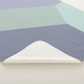 Abstract geometrisch kleurenblok sherpa deken (3/4)