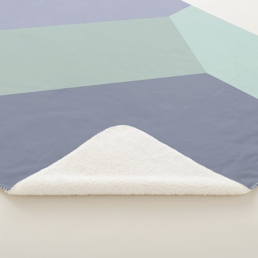 Abstract geometrisch kleurenblok sherpa deken (3/4)