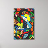 Abstract Geometrisch Kleurig Modernistisch Schilde Canvas Afdruk (Voorkant)