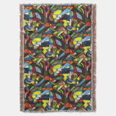 Abstract Geometrisch Kleurig Modernistisch Schilde Deken (Voorkant Verticaal)