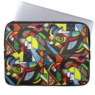 Abstract Geometrisch Kleurig Modernistisch Schilde Laptop Sleeve
