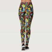Abstract Geometrisch Kleurig Modernistisch Schilde Leggings (Achterkant)