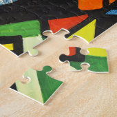 Abstract Geometrisch Kleurig Modernistisch Schilde Legpuzzel (Zijkant)