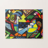 Abstract Geometrisch Kleurig Modernistisch Schilde Legpuzzel (Horizontaal)