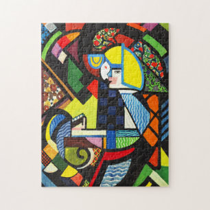 Abstract Geometrisch Kleurig Modernistisch Schilde Legpuzzel