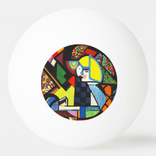 Abstract Geometrisch Kleurig Modernistisch Schilde Pingpongbal