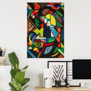 Abstract Geometrisch Kleurig Modernistisch Schilde Poster