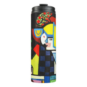 Abstract Geometrisch Kleurig Modernistisch Schilde Thermosbeker
