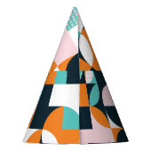 Abstract geometrisch: kleurrijk 3D-effect. Feesthoedjes (Achterkant)