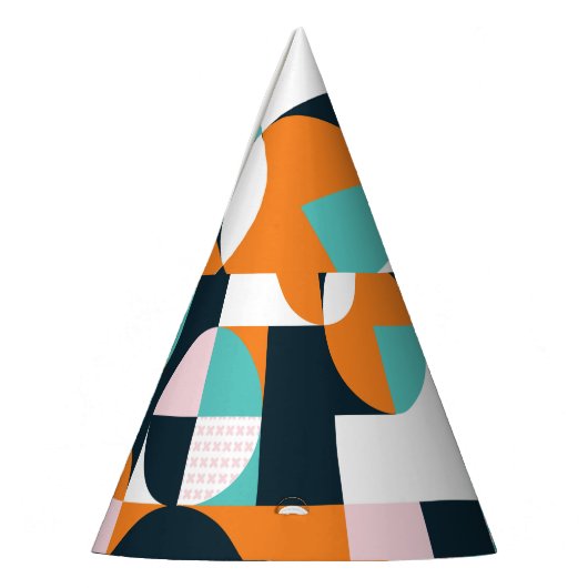 Abstract geometrisch: kleurrijk 3D-effect. Feesthoedjes (Links)