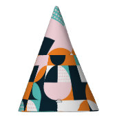 Abstract geometrisch: kleurrijk 3D-effect. Feesthoedjes (Rechts)