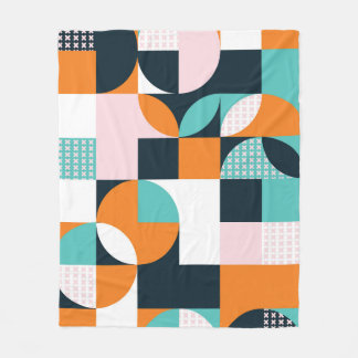 Abstract geometrisch: kleurrijk 3D-effect. Fleece Deken