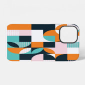 Abstract geometrisch: kleurrijk 3D-effect. iPhone Hoesje (Achterkant horizontaal)