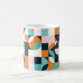 Abstract geometrisch: kleurrijk 3D-effect. Koffiemok (Center)