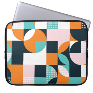 Abstract geometrisch: kleurrijk 3D-effect. Laptop Sleeve