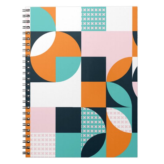 Abstract geometrisch: kleurrijk 3D-effect. Notitieboek (Voorkant)