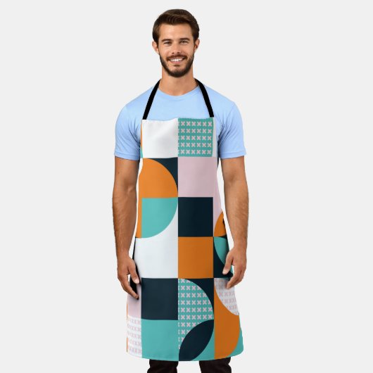 Abstract geometrisch: kleurrijk 3D-effect. Schort (Gedragen)