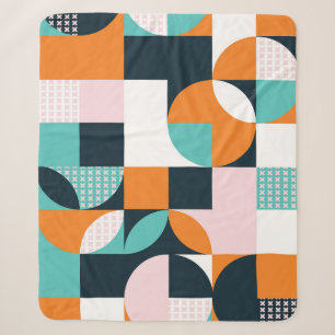 Abstract geometrisch: kleurrijk 3D-effect. Sherpa Deken