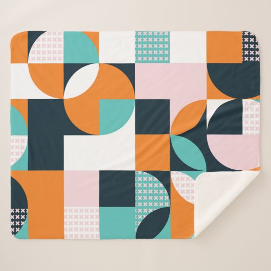 Abstract geometrisch: kleurrijk 3D-effect. Sherpa Deken (Voorkant (horizontaal))