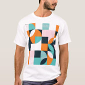 Abstract geometrisch: kleurrijk 3D-effect. T-shirt (Voorkant)