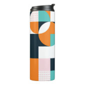 Abstract geometrisch: kleurrijk 3D-effect. Thermosbeker (Gedraaid links)