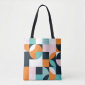 Abstract geometrisch: kleurrijk 3D-effect. Tote Bag (Voorkant)