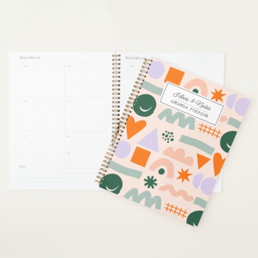 Abstract Geometrisch Kleurrijk Gepersonaliseerd Planner (Display)